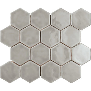 rain Artistic Reflections Hexagon Mosaic Tile 3" x 3"