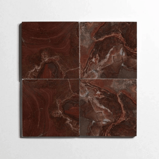 Red Onyx 4"x4" Marble Tile