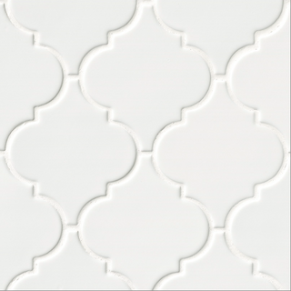 Whisper White Arabesque Tile