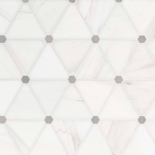 Bianco Dolomite Pinwheel Tile