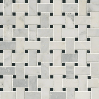 bianco carrara basketweave