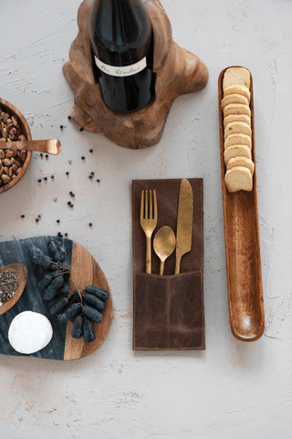 Leather Cutlery Sleeve