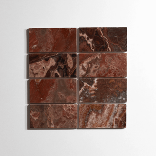Red Onyx 3"x12" Honed Marble Tile