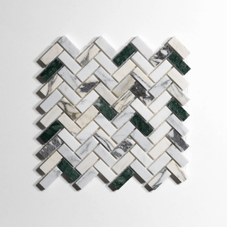 Monet Polished Mini Herringbone Mosaic