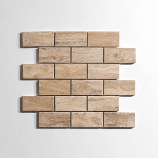 Savana Travertine Polished 2"x4" Mosaic