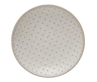 Stoneware Hobnail Plate (set of 4)