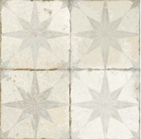FS Star White Patterned Matte Tile 18x18"