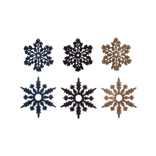 Flocked Snowflake Ornament, set of 3