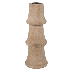 Hand-Carved Mango Wood Taper Holder