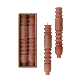 Unscented Totem Taper Candles in Box, Set of 2