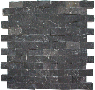 taurus black marble split face tiles