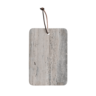 Travertine Cheese/Cutting Board w/ Leather Tie