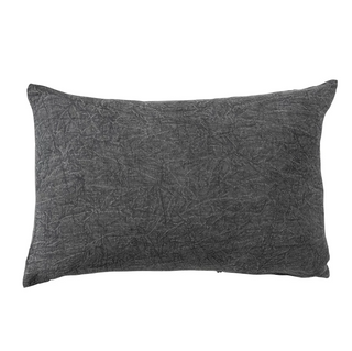 24"L x 16"H Stonewashed Linen Lumbar Pillow