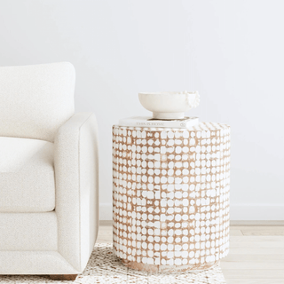 Coconut Shell Accent Table