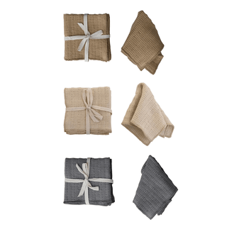 Woven Cotton Slub Dish Cloth (Set Of 3)