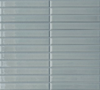 Stick Ceramic Tile Collection in subtle blue, 11"x12" size, ideal for versatile wall and floor coverings.