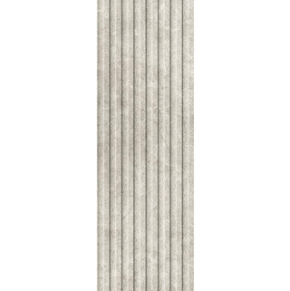 Richmond 3D Deco Tile Collection featuring a vertical striped design in a modern grey finish, size 13"x39".