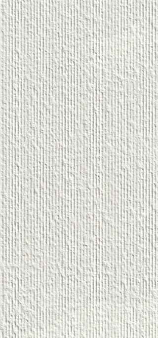 Atelier Combed Essence 12x24" tile collection featuring a textured white design for modern interiors.