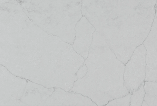 Calacatta Monaco Quartz 2cm surface with elegant gray veining, perfect for countertops and interior design projects.