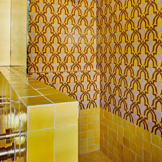 Mustard, Manuka & Moroccan Pink - Moroccan Zellige Mosaic by Tilesofezra