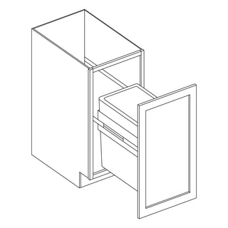 KCD - 18" Waste basket Pullout