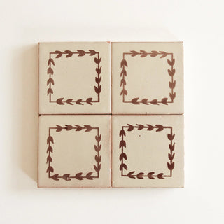 Tulip Chocolate 4"x4" by Tilesofezra
