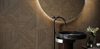 Tangram Walnut/Caramel  Matte Tile 12"x40"