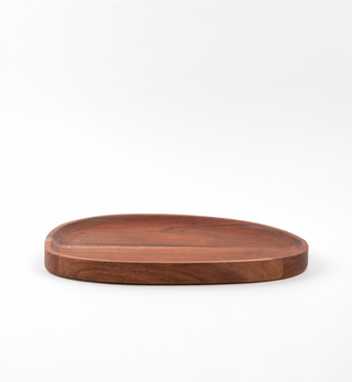 Acacia Wood Organic Shaped Serving Tray, Natural