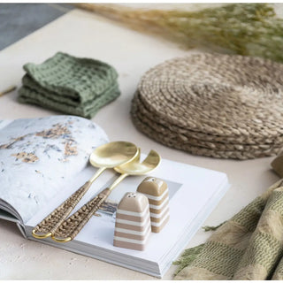 Stonewashed Cotton Waffle Weave Dish Cloths, Green, Set of 3