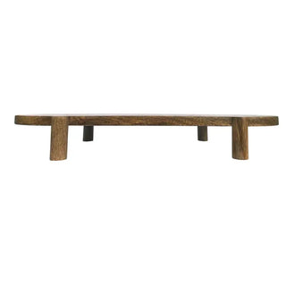 Simple Life Wood Footed Pedestal, Natural