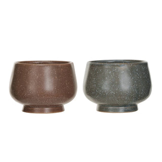 Stoneware Footed Bowl Set of 2