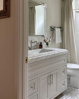 Antique Carrara / Bardiglio Octagon Mosaic Marble Tile