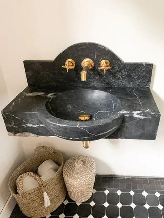 Athena Marble Floating Vanity Nero St. Gabriel