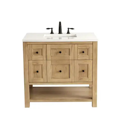 Breckenridge 36" Single Vanity in Light Natural Oak