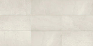 Slate Attache field tile 12x24 in Meta White Glazed