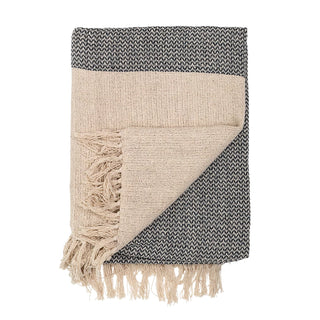 Knit Throw with Fringe