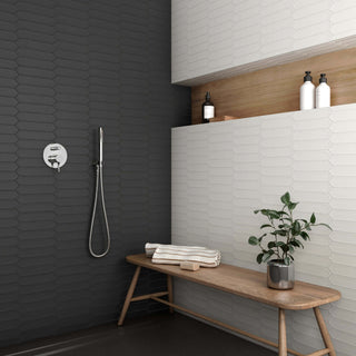 Lanse Matte White Picket Ceramic Wall Tile - 2 x 9 in.