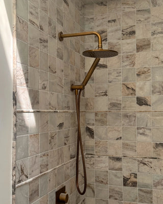 Rosewood 4"x4" Tumbled Marble Tile