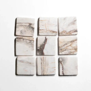 Rosewood 4"x4" Tumbled Marble Tile