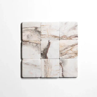 Rosewood 4"x4" Tumbled Marble Tile