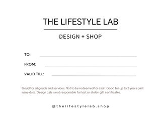 The Lifestyle Lab Gift Card
