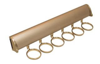Scarf Rack, Elite Collection, 6 Hook, 13 7/8" With full extension slide, Matt gold