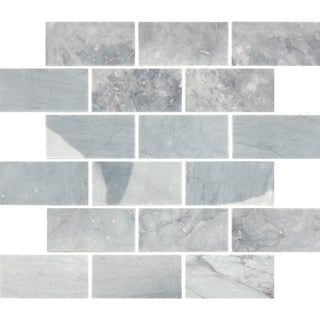 Victoria Grey Dark Brushed Amalfi Marble 2x4"