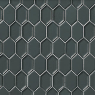 Shapes Elongated Hex Porcelain Mosaic Wall & Floor Tile - 3"