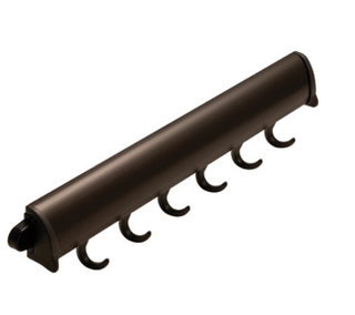 Fixed Accessory Rack, 6 Hook, 15 1/4"