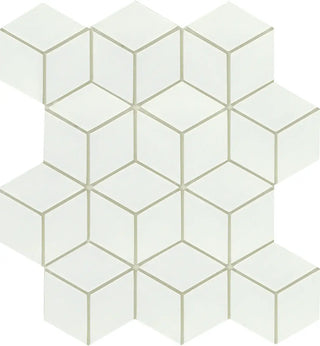 Concept White Glass Mosaic - Cube