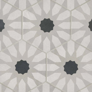 Allora 8.5 x 10 Stella Hexagon Deco Matte Porcelain Tile
