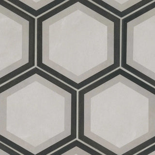 Allora 8.5 x 10 Stella Hexagon Deco Matte Porcelain Tile