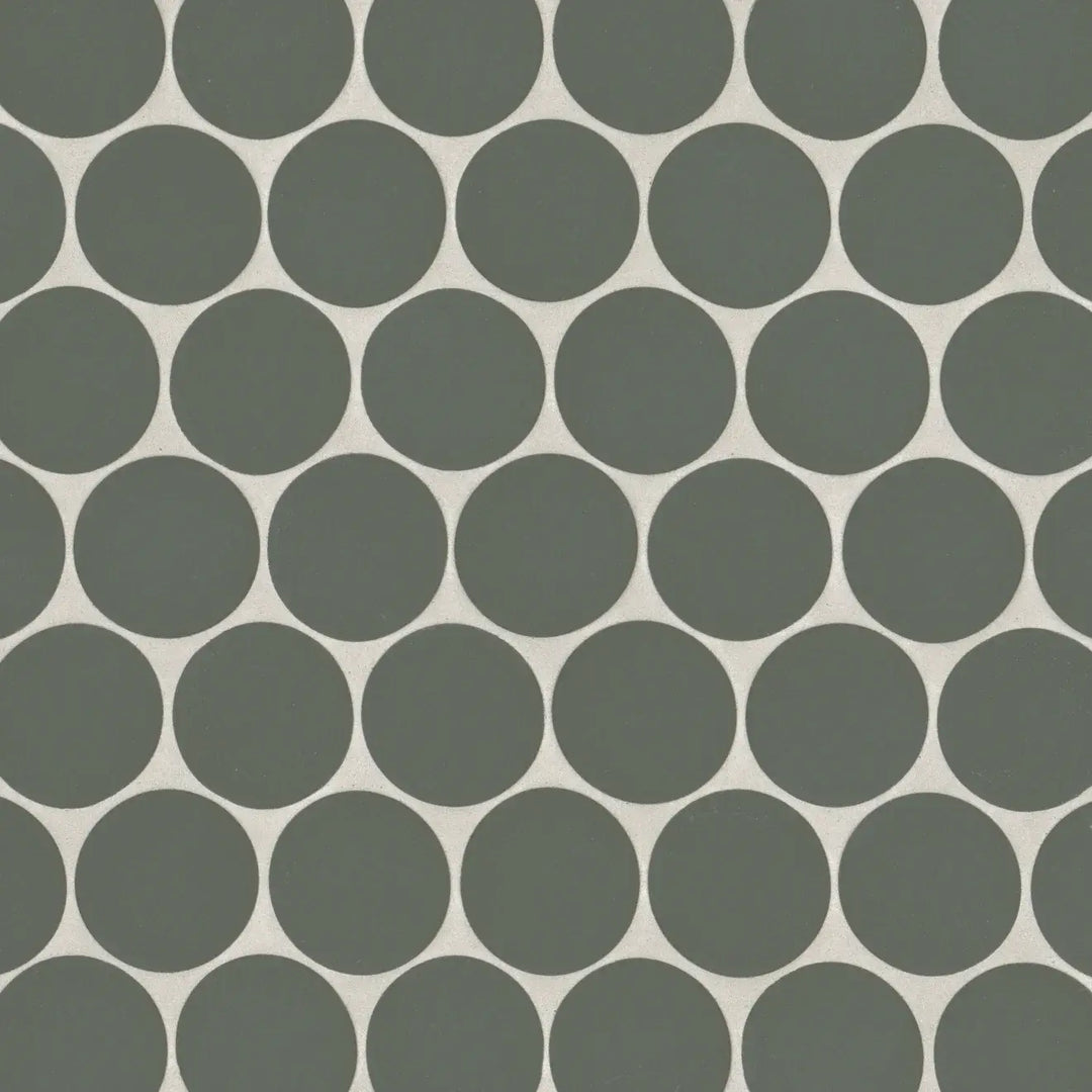 Makoto 2" Round Matte Porcelain Mosaic