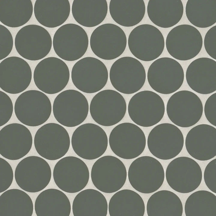 Makoto 2" Round Matte Porcelain Mosaic